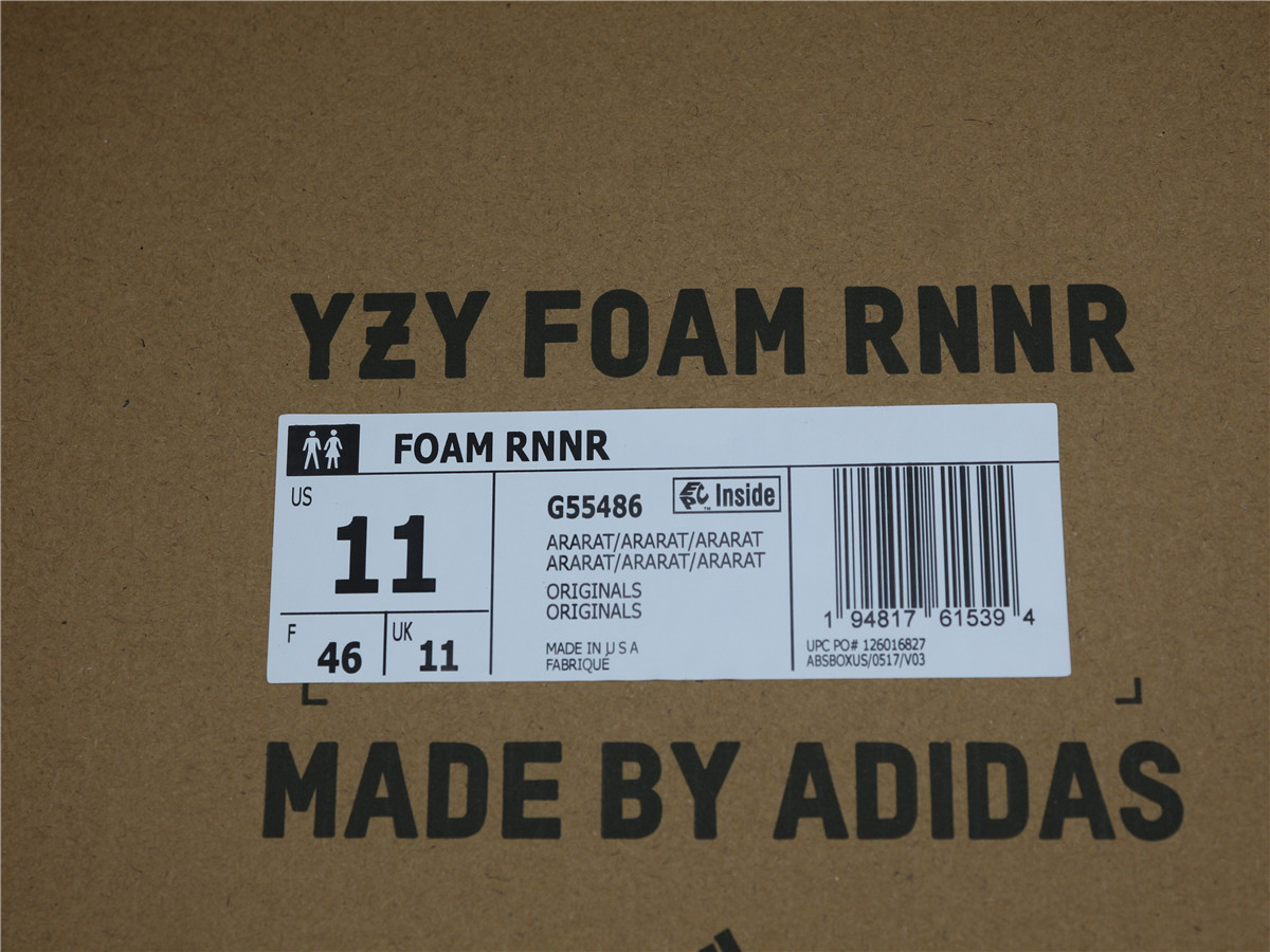 Free Shipping Yeezy Foam RNNR Ararat G55486